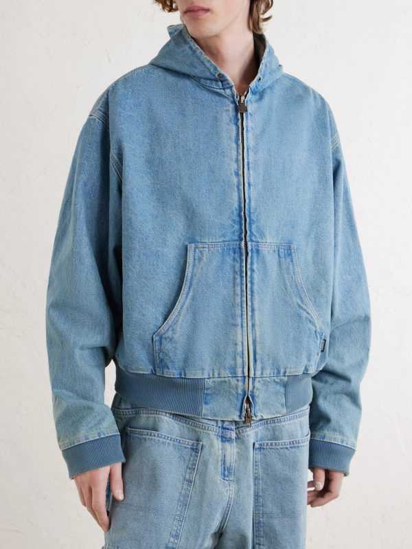 Hooded Denim Jacket - FR
