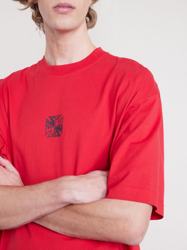 Biker Cross Logo-Print Cotton-Jersey T-Shirt - CU