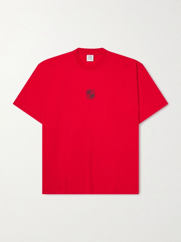 Biker Cross Logo-Print Cotton-Jersey T-Shirt