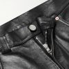 Straight-Leg Leather Trousers - CU