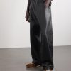 Straight-Leg Leather Trousers - FR