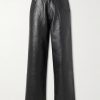 Straight-Leg Leather Trousers