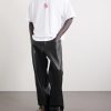 Straight-Leg Leather Trousers - OU