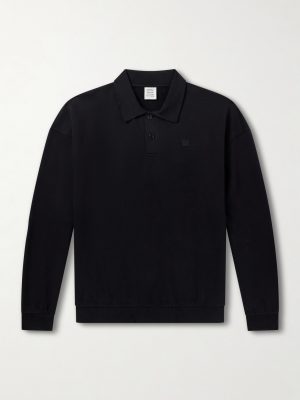 Logo-Embroidered Distressed Cotton-Jersey Sweatshirt Logo-Embroidered Distressed Cotton-Jersey Sweatshirt