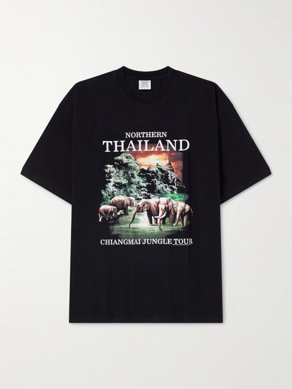 Thailand Tourist Oversized Cotton-Jersey T-Shirt