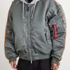 Padded Shell and Cotton-Blend Jersey Hooded Jacket - FR Padded Shell and Cotton-Blend Jersey Hooded Jacket - FR