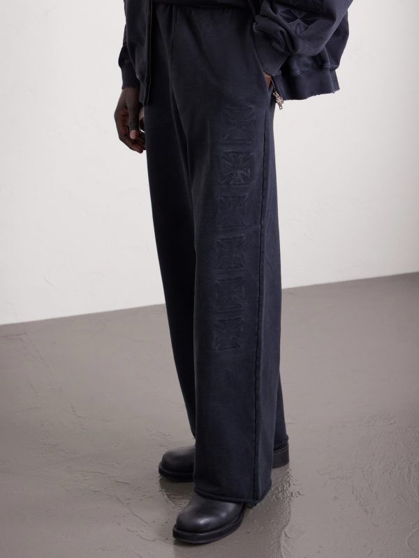 Straight-Leg Logo-Embroidered Cotton-Jersey Sweatpants - CU Straight-Leg Logo-Embroidered Cotton-Jersey Sweatpants - CU