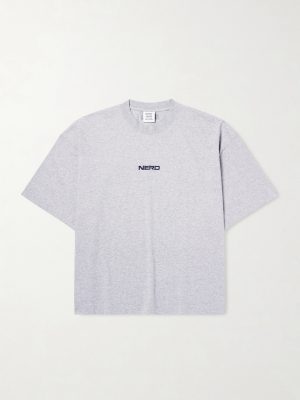 Nerd Embroidered Cotton-Jersey T-Shirt Nerd Embroidered Cotton-Jersey T-Shirt