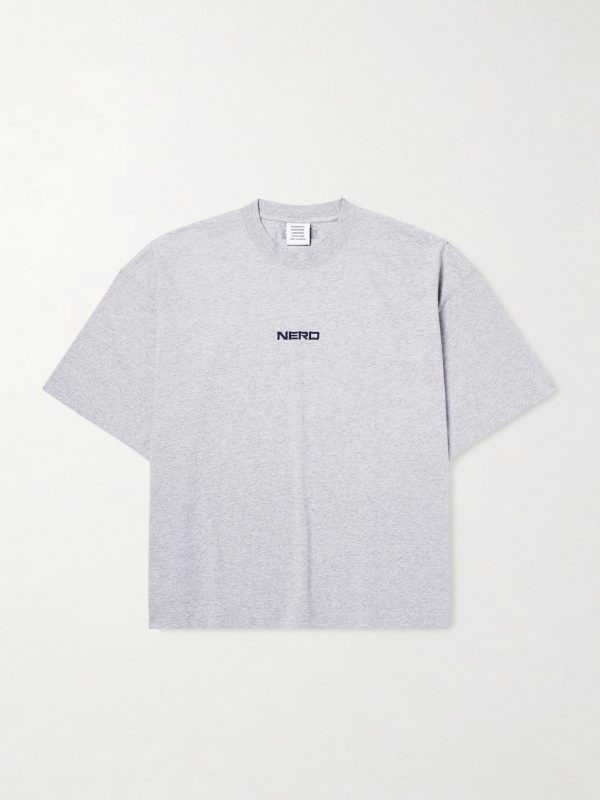 Nerd Embroidered Cotton-Jersey T-Shirt Nerd Embroidered Cotton-Jersey T-Shirt