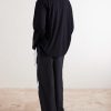 Wide-Leg Striped Shell Sweatpants - BK Wide-Leg Striped Shell Sweatpants - BK