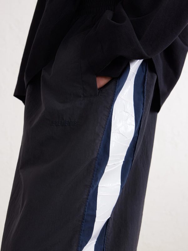 Wide-Leg Striped Shell Sweatpants - CU Wide-Leg Striped Shell Sweatpants - CU