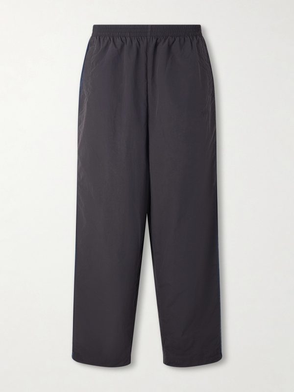 Wide-Leg Striped Shell Sweatpants Wide-Leg Striped Shell Sweatpants