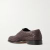 Novus Woven Leather Derby Shoes - BK