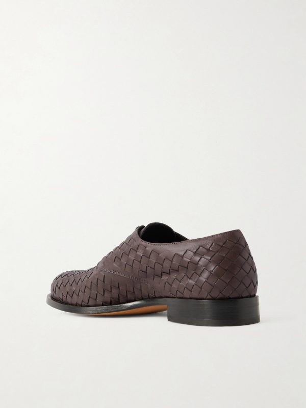 Novus Woven Leather Derby Shoes - BK