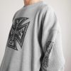 Printed Waffle-Knit Cotton Sweater - CU Printed Waffle-Knit Cotton Sweater - CU