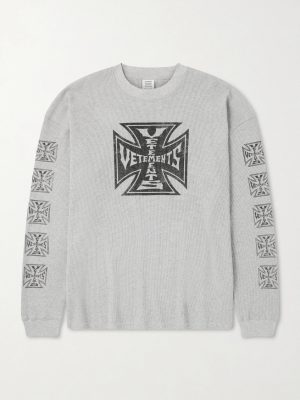 Printed Waffle-Knit Cotton Sweater Printed Waffle-Knit Cotton Sweater