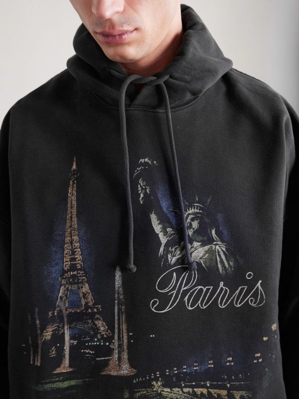 Paris Tourist Printed Cotton-Blend Jersey Hoodie - CU