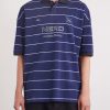 Nerd Embroidered Striped Cotton-Jersey Polo Shirt - FR Nerd Embroidered Striped Cotton-Jersey Polo Shirt - FR