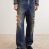 Trashed Wide-Leg Distressed Jeans - FR Trashed Wide-Leg Distressed Jeans - FR