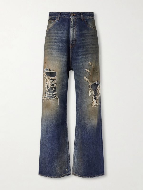 Trashed Wide-Leg Distressed Jeans Trashed Wide-Leg Distressed Jeans