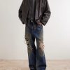 Trashed Wide-Leg Distressed Jeans - OU Trashed Wide-Leg Distressed Jeans - OU