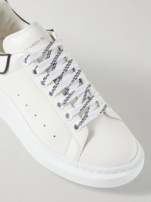 Exaggerated-Sole Rubber-Trimmed Leather Sneakers - CU Exaggerated-Sole Rubber-Trimmed Leather Sneakers - CU