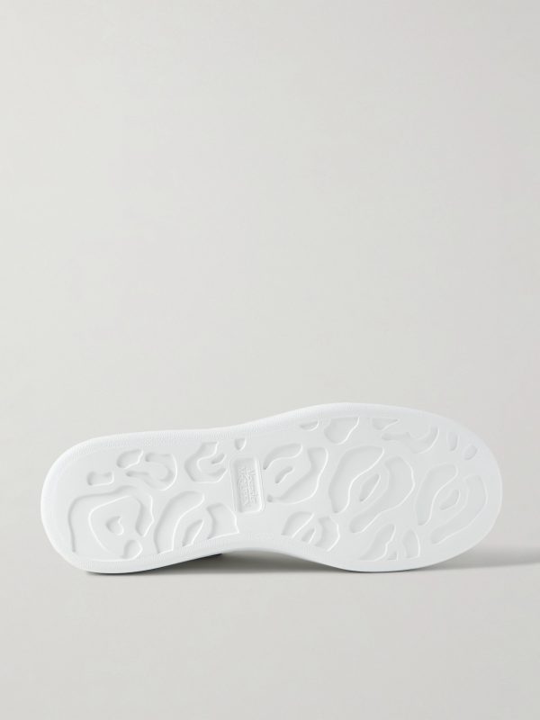 Exaggerated-Sole Rubber-Trimmed Leather Sneakers - E1 Exaggerated-Sole Rubber-Trimmed Leather Sneakers - E1