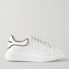 Exaggerated-Sole Rubber-Trimmed Leather Sneakers Exaggerated-Sole Rubber-Trimmed Leather Sneakers