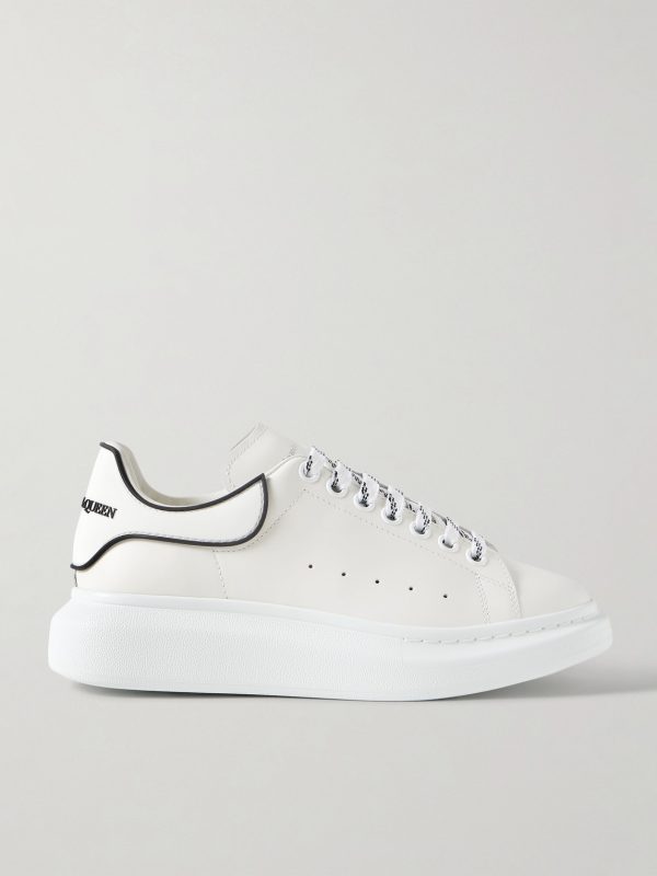 Exaggerated-Sole Rubber-Trimmed Leather Sneakers Exaggerated-Sole Rubber-Trimmed Leather Sneakers