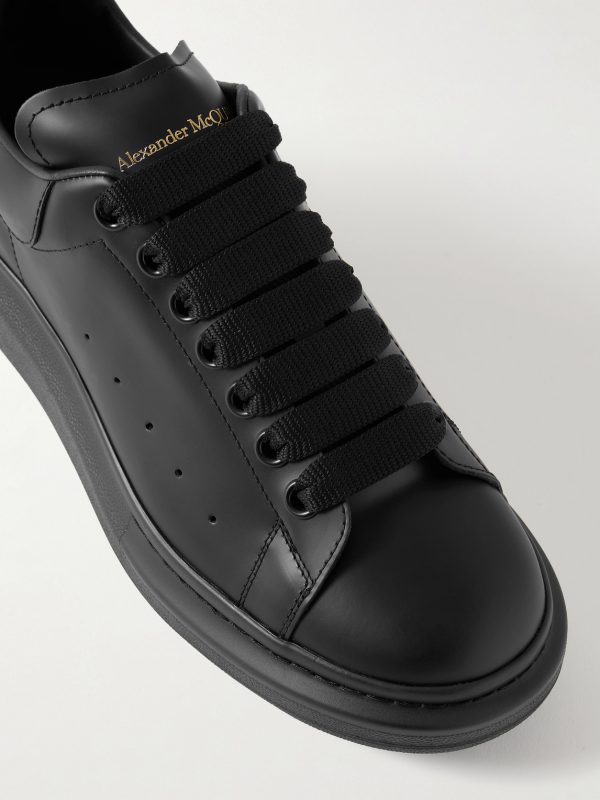 Exaggerated-Sole Rubber-Trimmed Leather Sneakers - CU Exaggerated-Sole Rubber-Trimmed Leather Sneakers - CU