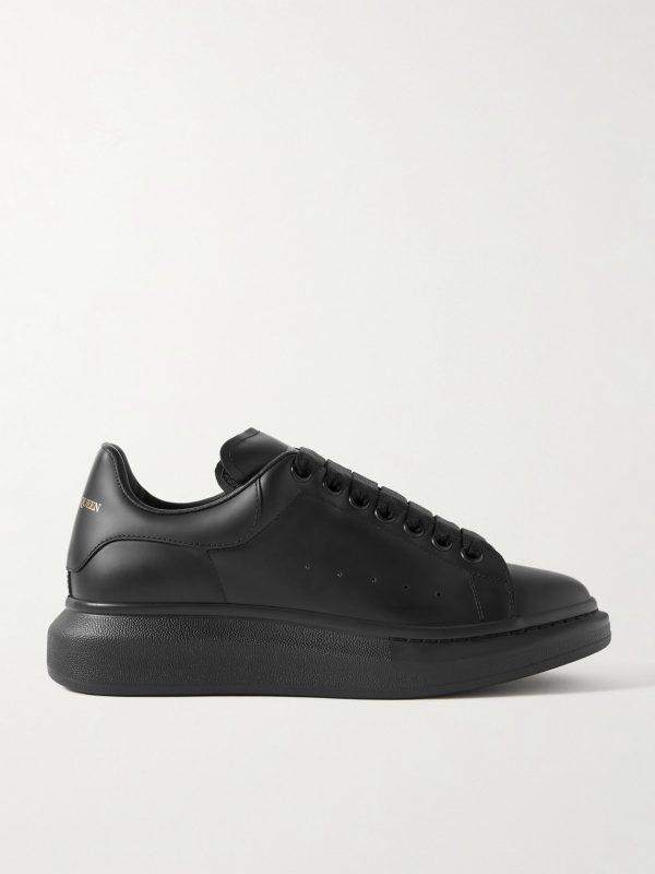 Exaggerated-Sole Rubber-Trimmed Leather Sneakers Exaggerated-Sole Rubber-Trimmed Leather Sneakers