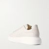 Exaggerated-Sole Textured-Leather Sneakers - BK Exaggerated-Sole Textured-Leather Sneakers - BK