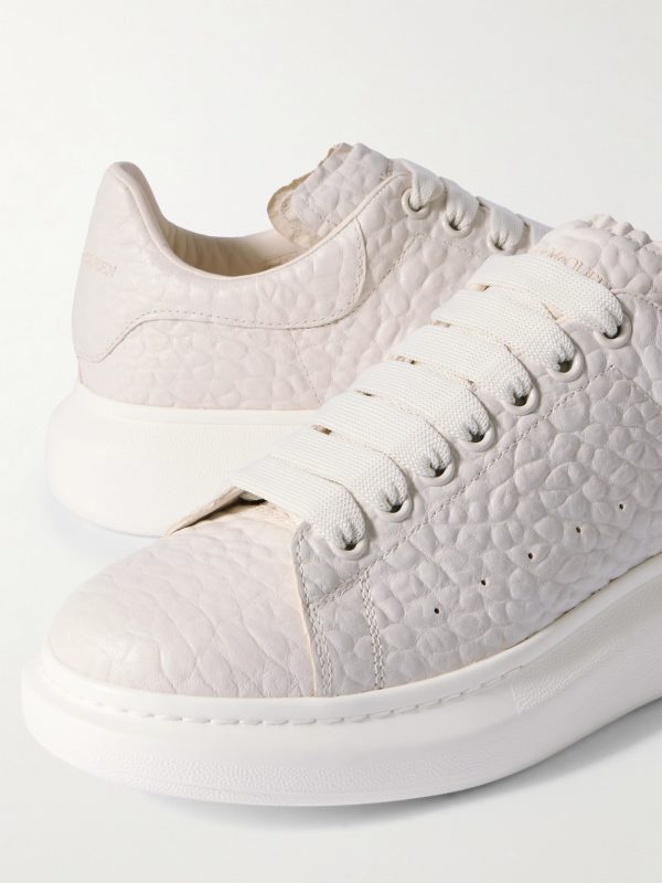Exaggerated-Sole Textured-Leather Sneakers - CU Exaggerated-Sole Textured-Leather Sneakers - CU