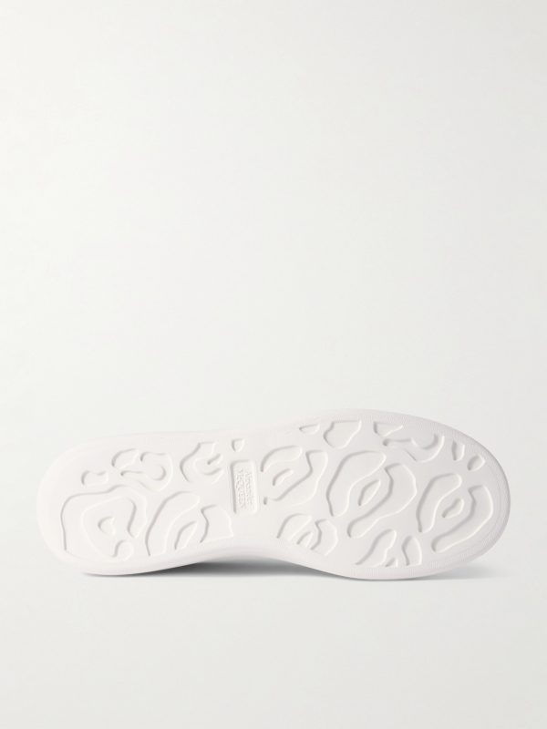 Exaggerated-Sole Textured-Leather Sneakers - E1 Exaggerated-Sole Textured-Leather Sneakers - E1