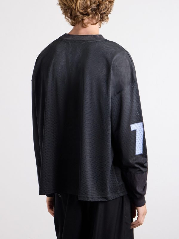 Moto Logo-Print Mesh T-Shirt - BK Moto Logo-Print Mesh T-Shirt - BK