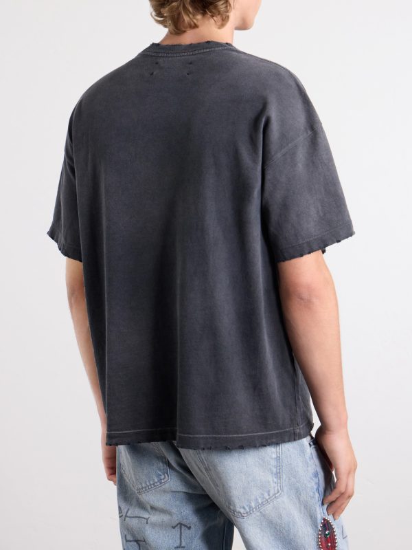 Tourist Logo-Print Distressed Cotton-Jersey T-Shirt - BK Tourist Logo-Print Distressed Cotton-Jersey T-Shirt - BK