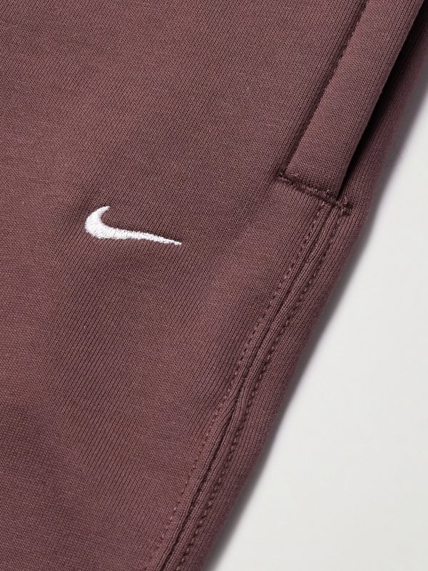 Solo Swoosh Logo-Embroidered Cotton-Blend Jersey Sweatpants - E1 Solo Swoosh Logo-Embroidered Cotton-Blend Jersey Sweatpants - E1
