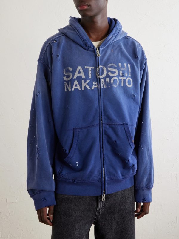 Luke Logo-Printed Cotton-Fleece Zip-Up Hoodie - FR Luke Logo-Printed Cotton-Fleece Zip-Up Hoodie - FR