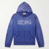 Luke Logo-Printed Cotton-Fleece Zip-Up Hoodie Luke Logo-Printed Cotton-Fleece Zip-Up Hoodie