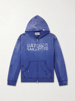 Luke Logo-Printed Cotton-Fleece Zip-Up Hoodie