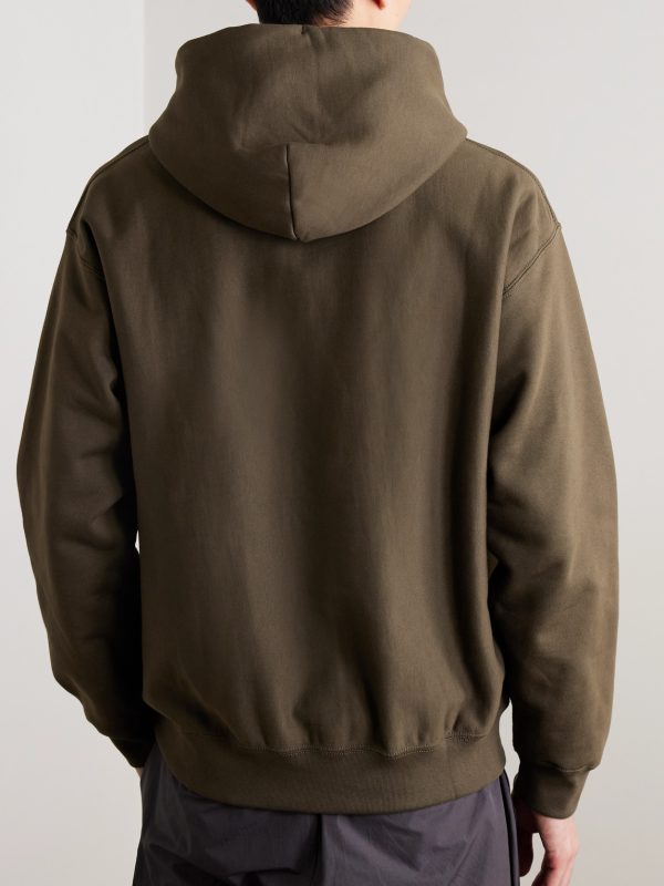 Solo Swoosh Logo-Embroidered Cotton-Blend Jersey Hoodie - BK Solo Swoosh Logo-Embroidered Cotton-Blend Jersey Hoodie - BK