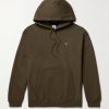 Solo Swoosh Logo-Embroidered Cotton-Blend Jersey Hoodie Solo Swoosh Logo-Embroidered Cotton-Blend Jersey Hoodie