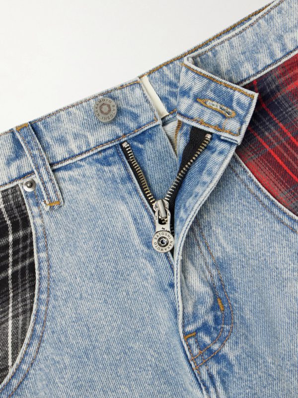 Nessa Wide-Leg Printed Embellished Jeans - E1 Nessa Wide-Leg Printed Embellished Jeans - E1