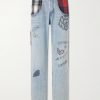 Nessa Wide-Leg Printed Embellished Jeans Nessa Wide-Leg Printed Embellished Jeans