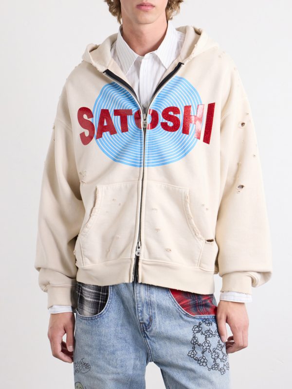 Motoslug Logo-Print Distressed Cotton-Jersey Hoodie - FR Motoslug Logo-Print Distressed Cotton-Jersey Hoodie - FR