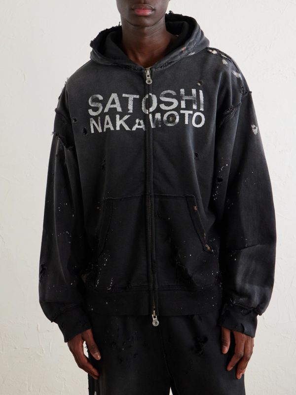 Luke Logo-Printed Cotton-Fleece Zip-Up Hoodie - FR