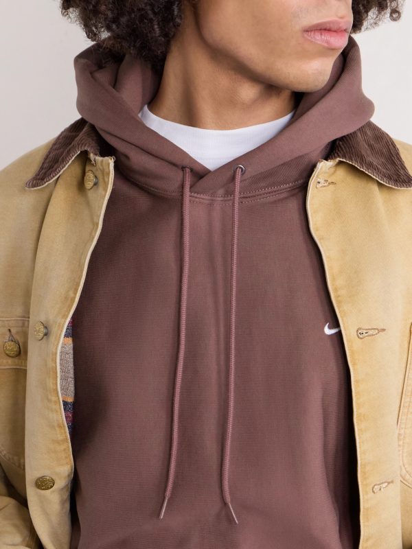 Solo Swoosh Logo-Embroidered Cotton-Blend Jersey Hoodie - CU Solo Swoosh Logo-Embroidered Cotton-Blend Jersey Hoodie - CU