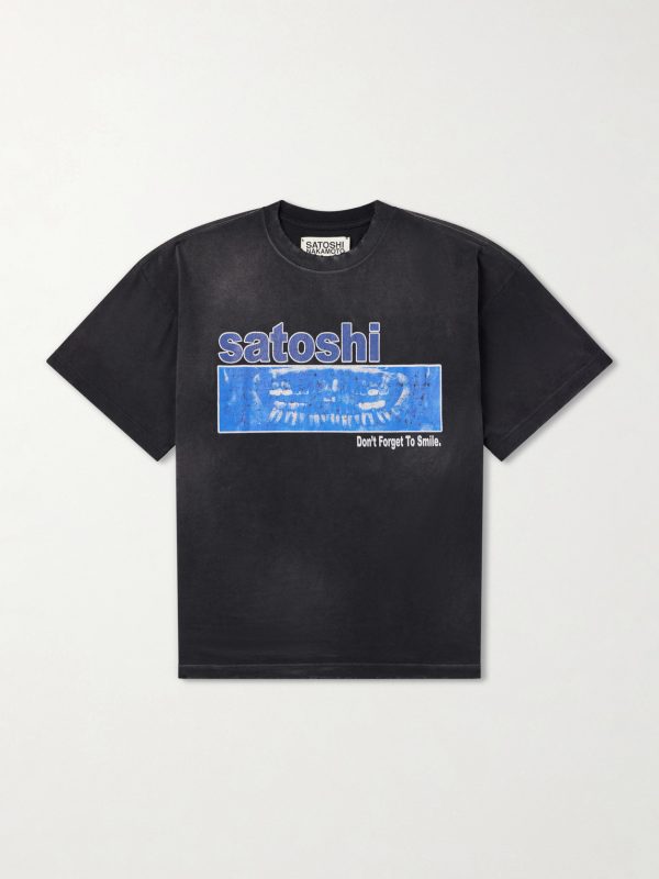 Don’t Forget to Smile Logo-Print Cotton-Jersey T-Shirt Don’t Forget to Smile Logo-Print Cotton-Jersey T-Shirt