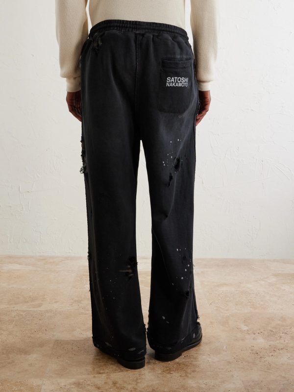 Luke Straight-Leg Logo-Printed Cotton-Fleece Sweatpants - BK