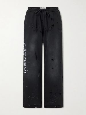 Luke Straight-Leg Logo-Printed Cotton-Fleece Sweatpants Luke Straight-Leg Logo-Printed Cotton-Fleece Sweatpants